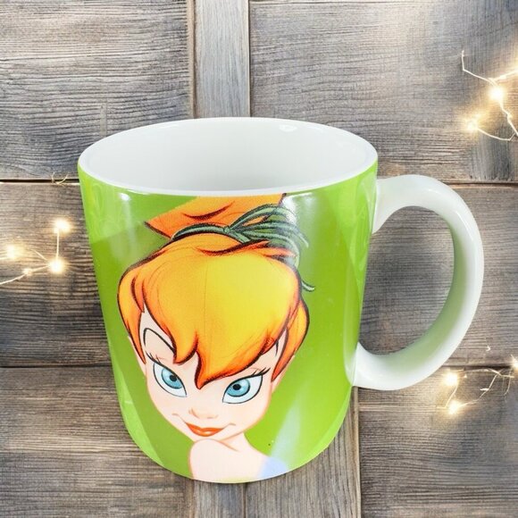 Disney Store Tinkerbell Large Coffee Mug Cup Ceramic Made In Thailand VTG - Picture 2 of 11
